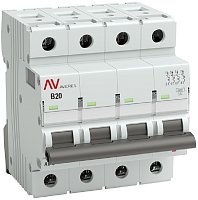 Выключатель автоматический EKF Averes AV-6 4п 20А B 6кА